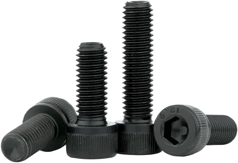 Black 12.9 Steel Hex Socket Bolts Cap Head Screws 0# 2# 4# 5# 6# 8# 1/4 5/16 3/8 (50,UNC 10#-24 x 1/2)