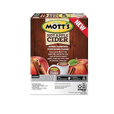 Keurig Mott's Hot Apple Cider, Keurig Single Serve K-Cup Pods, Flavored K Cups, 24 Count