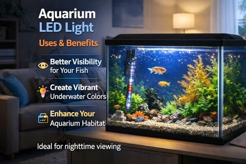 Image of rizopets Aquarium Led Light | Multicolour Changing Fully Submersible Decorative Fish Tank Lamp (27 Centimeter)