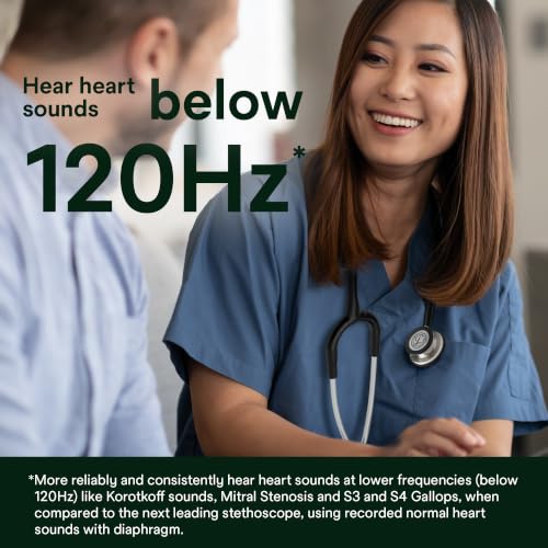 Image of 3M Littmann Classic III Monitoring Stethoscope, 5861, More Than 2X as Loud, Weighs Less, Stainless Steel Champagne-Finish Chestpiece, 27 inch Black Tube, Smoke Stem, and Headset
