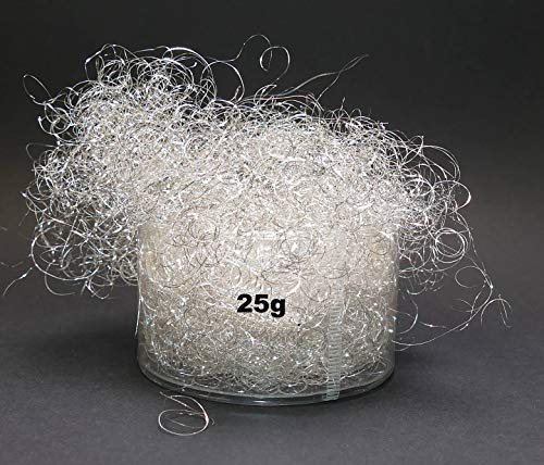 Luxtor - 1 Beutel Lametta Engelshaar Silber Christbaumschmuck...