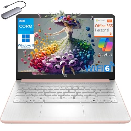 HP �m�[�g�p�\�R�� 1�N�� Office 365 �ݑ�w���p 8GB RAM 384GB �X�g���[�W (128GB UFS + 256GB �n�u�h�b�L���O�Z�b�g) 14�C���` Intel CPU (Beat i3-1115G4) WiFi 6 BT 5.