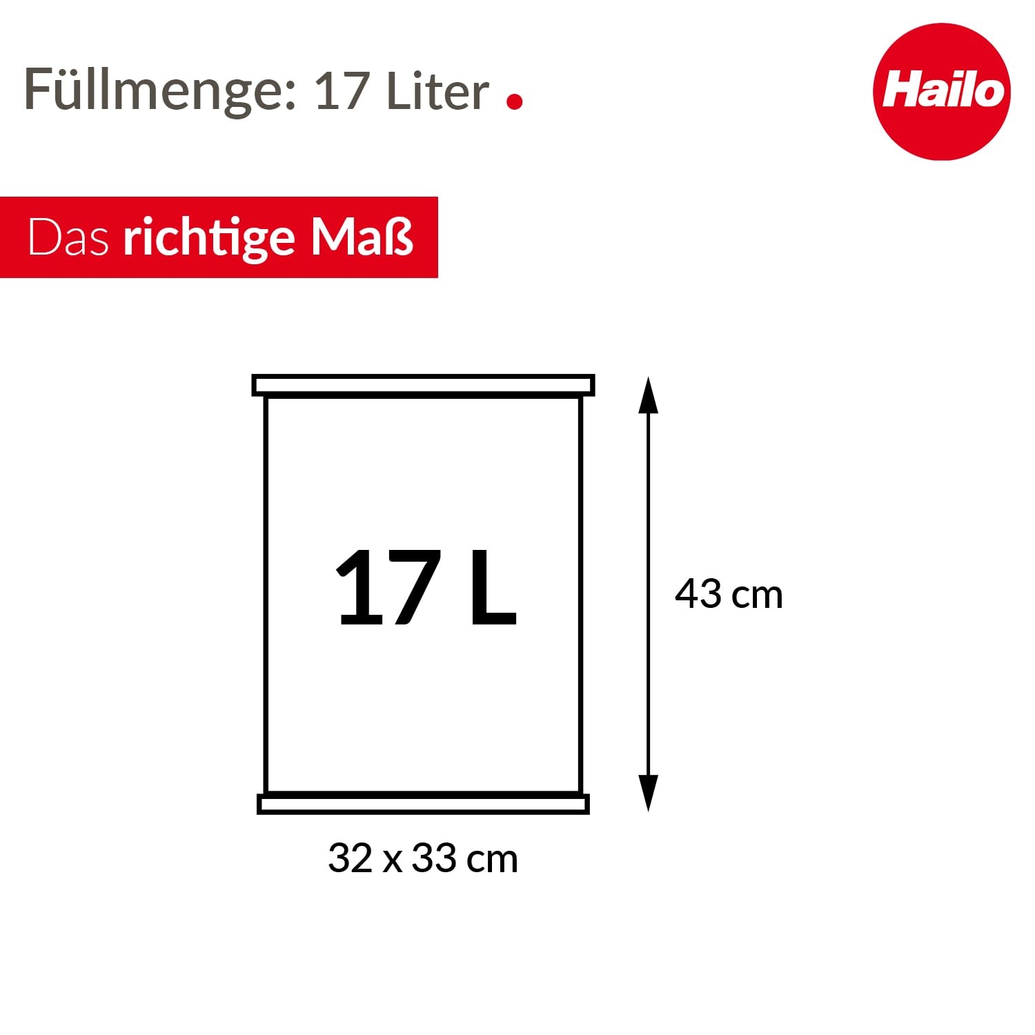 Hailo Öko uno Plus M Tret-Mülleimer - freistehender 17 Liter Abfallsammler aus Edelstahl für die Küche - Küchenabfalleimer mit soft close Deckel - Müllbehälter mit Fußpedal | Uno Plus M, Volumen 17 l, Edelstahl