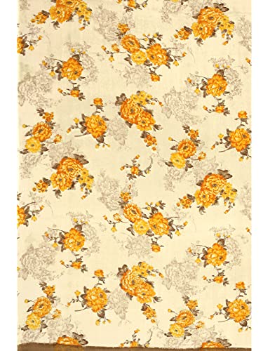 Image of SIRIL Women's Floral Printed Georgette Saree With Unstitched Blouse Piece