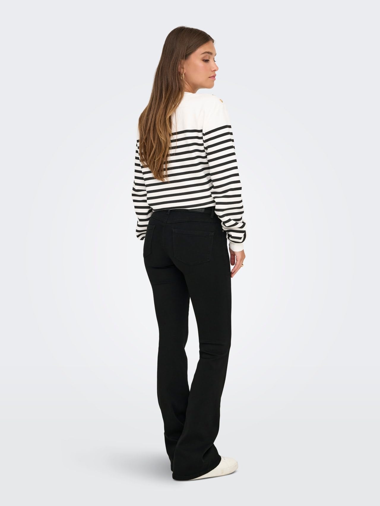 Only - Only Female Schlaghosen-Jeans Onlhella Niedrige Taille Retro-Fit, Ausgestellt Jeans, Only ONLHELLA - Jeans da Donna a Vita Bassa, Stile retrò, Svasati Donna