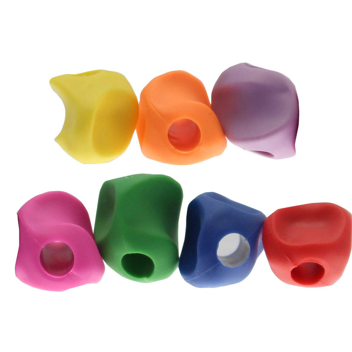 STOBOK Empuñaduras de Lápices de Silicona Pinza de Ayuda de Escritura Colorida para Escritura a Mano de Niños 10 Piezas (Color Aleatorio)