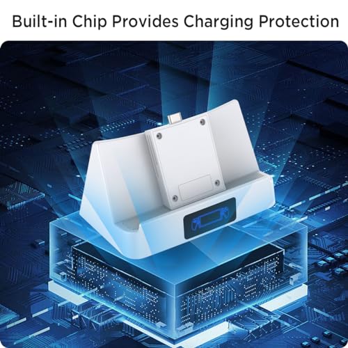 Miimall Estação de carregamento para Playstation Portal Remote Player com indicador LED e cabo de ca