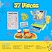 SPONGEBOB SQUAREPANTS Pretend Play Cash Register Toy with Sounds and Lights for Kids Krusty Krab Play Scanner and Fake Food for Boys Girls Toddlers
