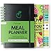Weekly Meal Planner with Grocery List, Recipe Cards and Trackers - 52 Weeks, Premium Hardcover Spiral Bound Notebook