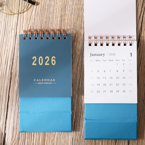 Miniatura 9 de 2 Piezas Mini Calendario De Sobremesa 2025-2026, Calendario De Bolsillo De Julio 2025 A Diciembre 2026, Pequeño Calendario Mensual De Escritorio, Planificador Año Académico Para Casa Oficina Escuela