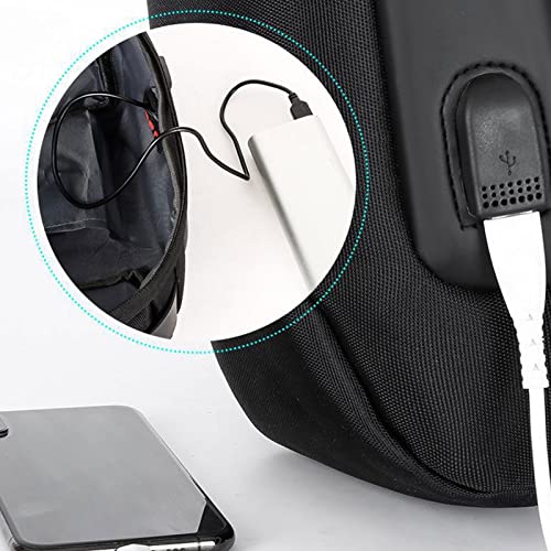 Bolsa para cámara de gran capacidad impermeable en negro con carga USB 3