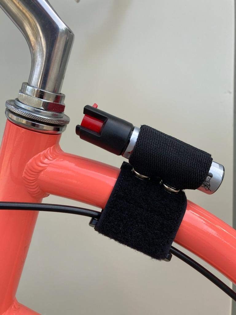 Pepper Spray Bike Mount Holster | Accessory for Bikes, Strollers, Motorcycles, Scooters, Mopeds | Includes Two Elastic Container Holders (Small 1/2 oz - 3/4 oz. and Large 1.5 oz
