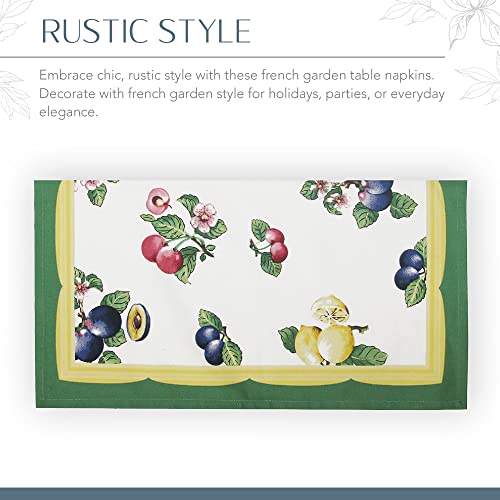 Villeroy & Boch French Garden Cotton Fabric Napkin (Set Of 4), 21"X21", Multi, 4 Count #TOP4