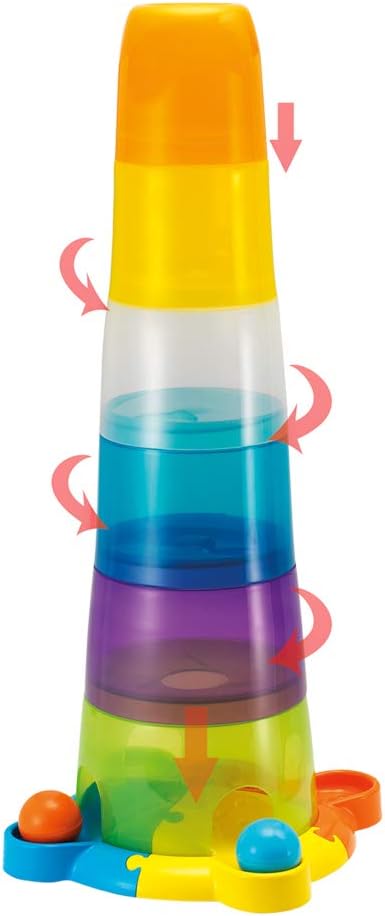 winfun Stackable Glass Tower with Beads, Lights and Sounds (ColorBaby 40537) - Image 4