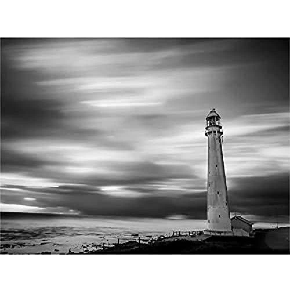 Roulstone Slangkoppunt Lighthouse Seascape Canvas Wall Art Print