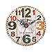 Produktbild Vintage Stil Holz Runde Wanduhren Home Office Schlafzimmer Dekoration(#3)
