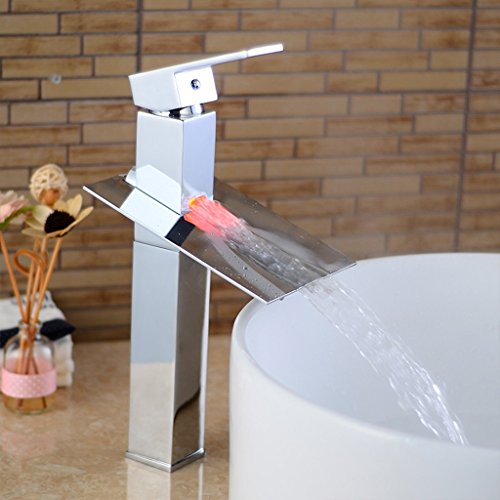 Mitigeur lavabo cascade LED pour éviter les brûlures d'eau chaude - 2