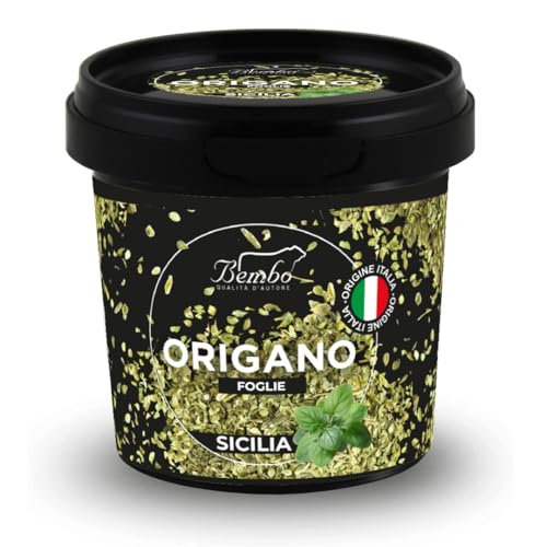 Origano Siciliano Bembo 100 g – Foglie di Origano Naturali Essiccate al Sole di Sicilia – L’erba Aromatica più Utilizzata nella Cucina Mediterranea - Ottima per Carni, Pesci, Insalate e sulla Pizza