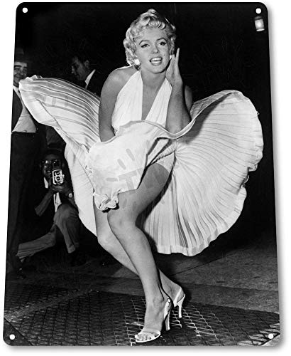 Unoopler TIN Sign Marilyn Monroe Dress Metal Decor Wall Art Picture Portrait Photo A116