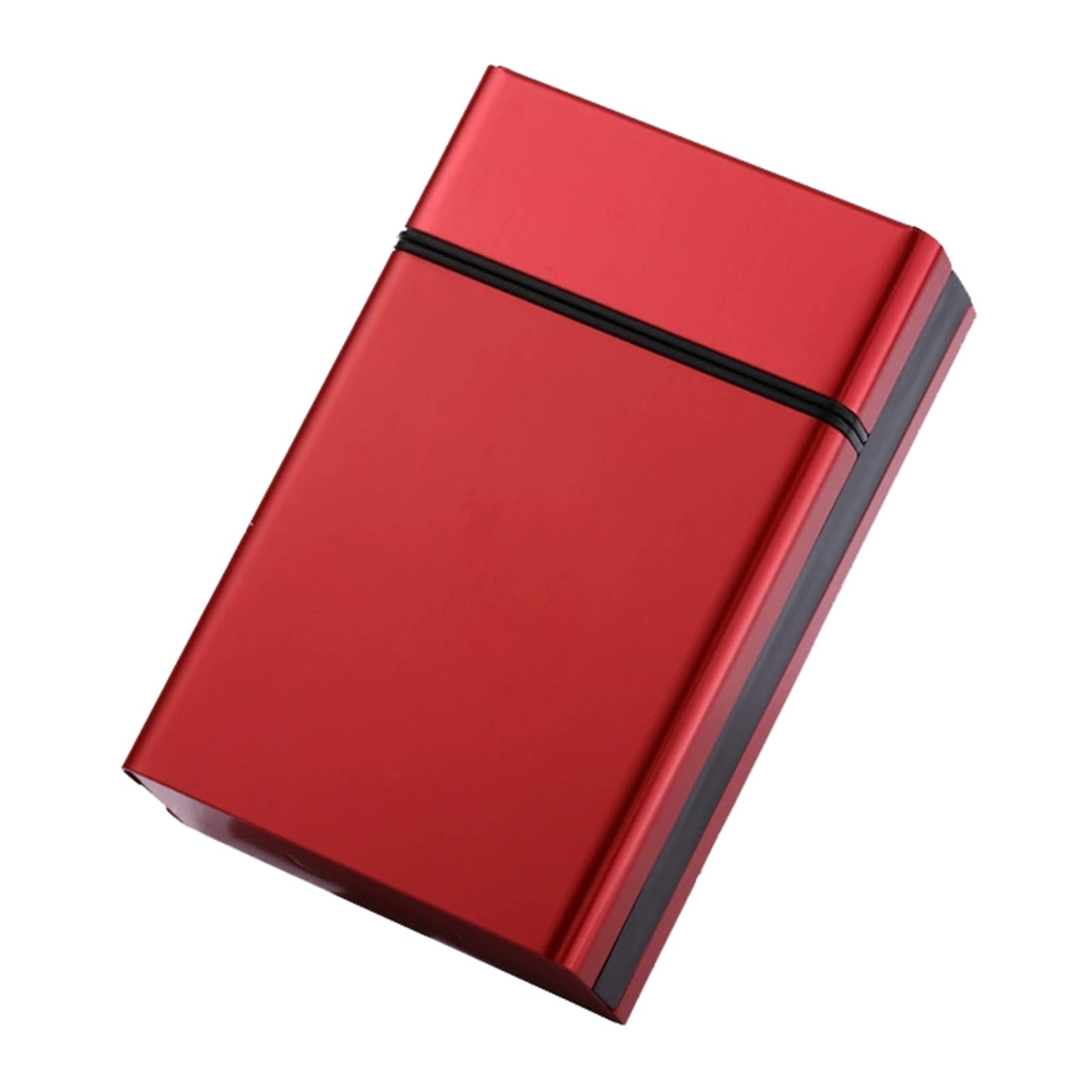 ATAVSADN Metal Cigarette Case Portable Cigarette Case for Hold 20 Regular Size Cigarette Cigarette Box for Men WomenRed,One Size