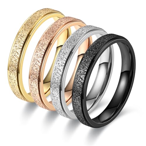 WZLONG Multi colored 8 = 18mm 4 Pcs Stainless Steel Ring Weight Loss Anti Fatigue Anti Cellulite Slimming Ring