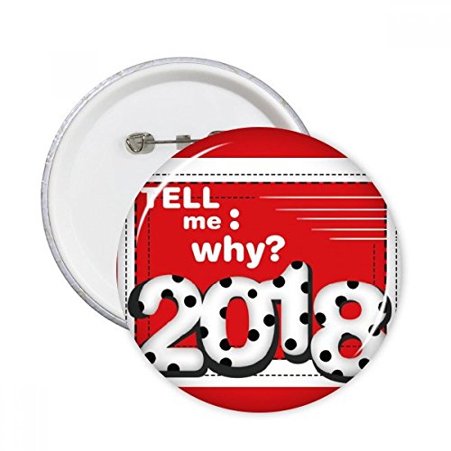 Badge personnalisé Bonne année vêtement décoration 5pcs