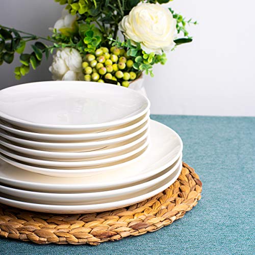 Delling Porcelain Appetizer Plates Set Of 6, 7 Inch White Dessert/Salad Plates - Small Dinner Plates For Sides, Snack, Pasta - Kitchen Ceramic Serving Dishes, Microwave, Oven, And Dishwasher Safe #TOP5