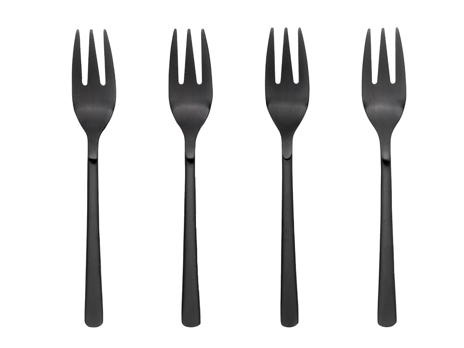 Broste Copenhagen HUNE Kuchengabel Titanium Mat Black 4tlg.
