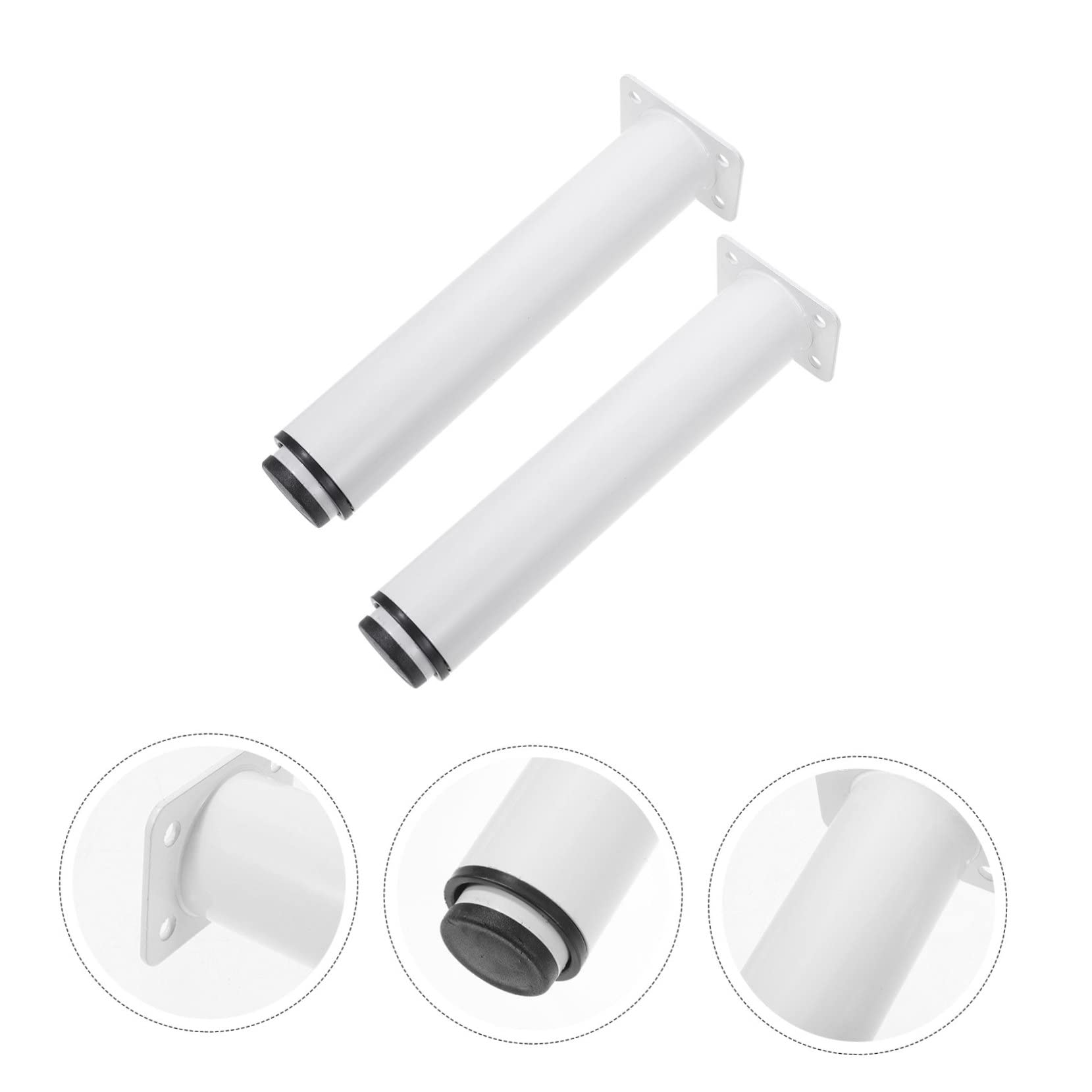 Gadpiparty Piedini Antiscivolo Mobili e Regolabili in Ferro per 2 Pezzi Bianco Resistenti All’usura, per Armadi e Mobili Fai da Te