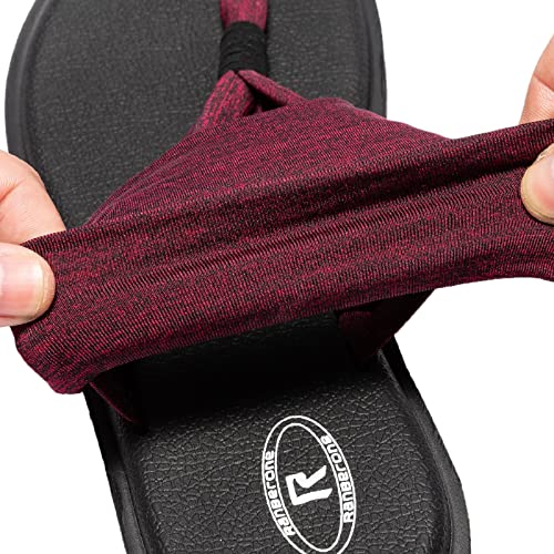 Image of Ranberone Women's Yoga Mat Flip Flops Casual Flat Summer Beach Sandals
