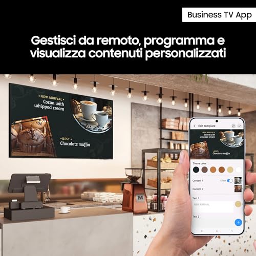 Samsung Business TV Serie BED-H da 55", UHD 3840x2160 con Funzionalità HDR10+, Tizen, PurColor, Adaptive Sound, HDMI, USB, Bluetooth, WiFi, Accesso Remoto - Immagine 2