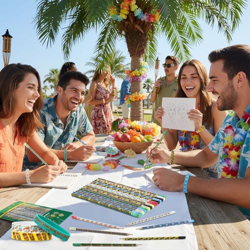 Set de 48 Lápices con Brazaletes de Fiesta Luau miniatura 5