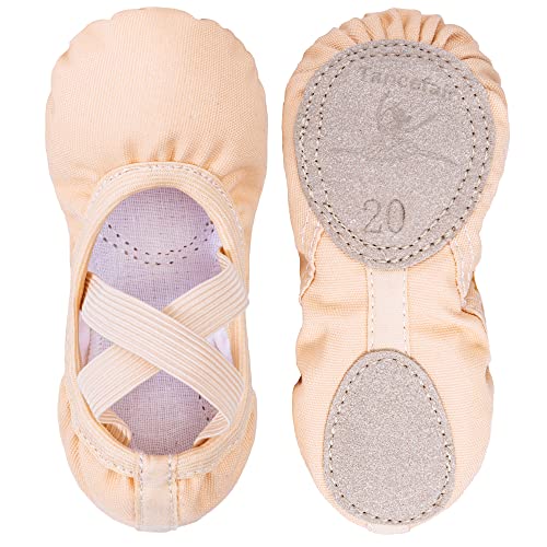 Tancefair Ballerine Scarpe da Danza Tela Scarpette da Ballo Mezza Punta Suola Spezzata per Ragazze, Bambini e Adulti