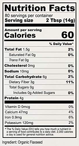 Anthony's Organic Flaxseed Meal, 2.5 Lb, Gluten Free, Ground Ultra Fine Powder, Cold Milled, Keto Friendly #TOP4