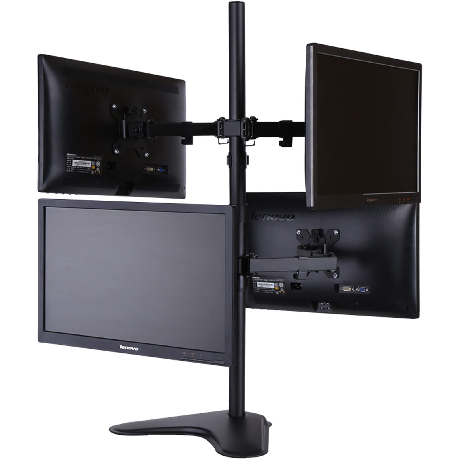 Support TV pour 4 écrans 12-27 pouces VESA autonome et articulé