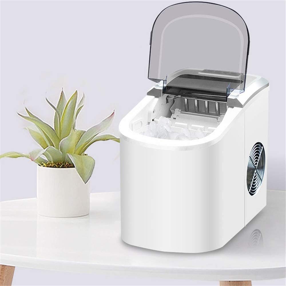 Ice Maker controsoffitto Macchina, 9 Ice Cubes Pronto in 6-10 Minuti, 33 lbs Cubi Proiettile di Ghiaccio in 24H, Ice Maker Elettrico con Scoop, Nero