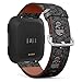 Compatible with Fitbit Versa/Versa 2 / Versa LITE/Leather Watch Wrist Band Strap Bracelet with Quick-Release Pins (Skulls)