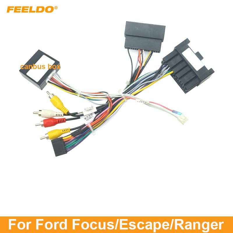 Car Stereo for Audio 16PIN Android Power Wiring Harness Cable Adapter with Canbus Box for Ford Ranger 2020 - (Color Name: AB Cable-canbus Box)
