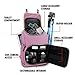GOgroove Camera Backpack Bag Professional for DSLR/SLR/Mirrorless Photography Camera Case and with Tablet Compartment, Tripod Holder, and Waterproof Rain Cover (Pink) (Mid-Size)