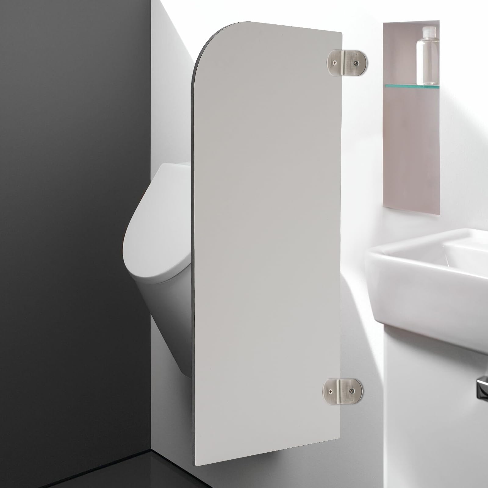 WC Sichtschutz Trennwand, 90x40 Cm Hellgrau | Urinal-Trennwand Für öffentliche Toiletten, Büros, Schulen