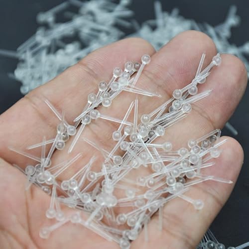 Plastic Earrings,Clear Earrings For Work And Earring Backs 200Pcs Hyperallergic Comfortable Earrings For Men&Women Silicone Earrings Clear Stud Earrings #TOP6