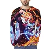 メンズ 長袖tシャツ 鬼滅の刃 炎柱 煉獄杏寿郎 ロングtシャツ おおきいサイズ トレーナー 春服 秋服 トップス スポーツウェア カジュアル インナーシャツ ギフト プレゼント