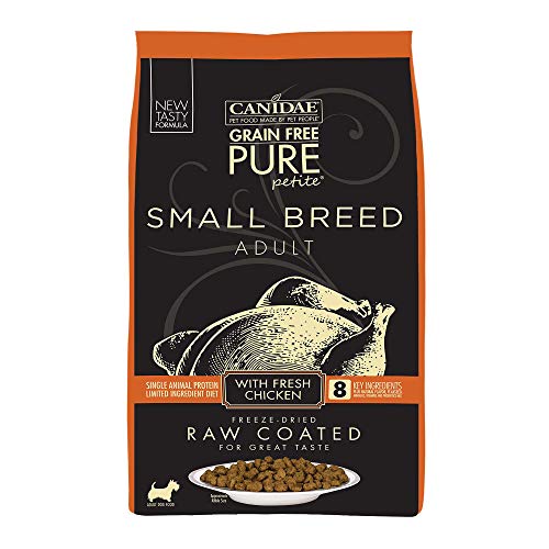 Canidae PURE Petite Limited Ingredient Premium Small Breed Adult Dry Dog Food, Chicken Recipe, Freeze Dried Raw Coated, 10 Pounds, Grain Free