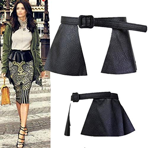 Women's Adjustable Faux Leather Peplum Cinch Belt Wide Waistband Skirt Belt Mother's Day Gift4