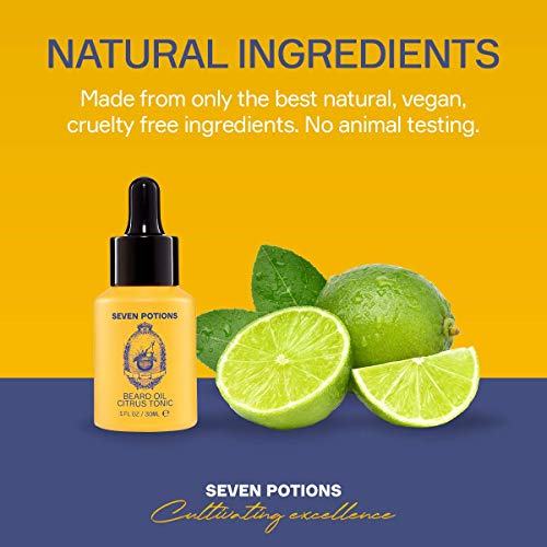 Seven Potions Olio da Barba per Uomo - Olio da