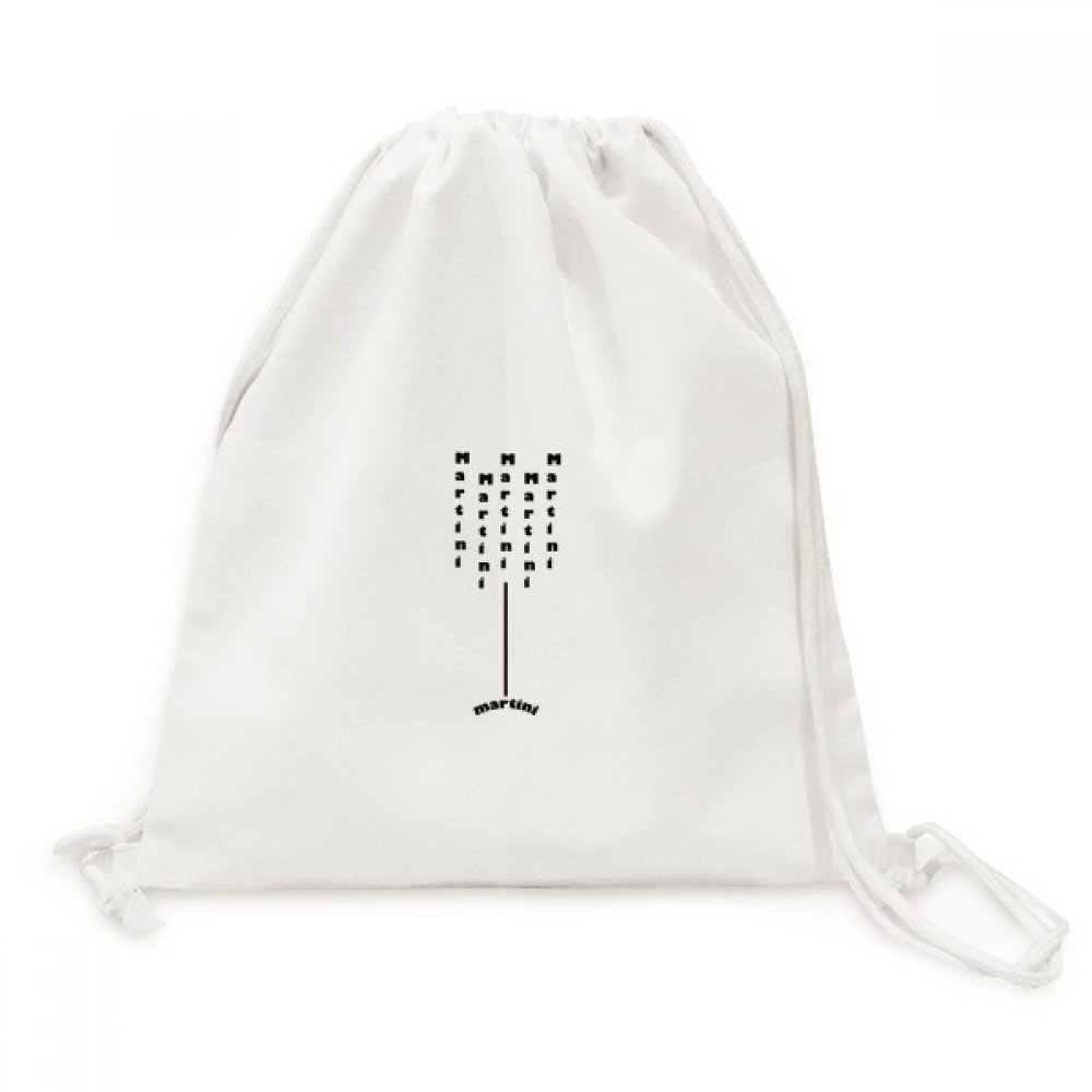 Sacs Drawstring Backpack Martini avec Son Voyage Sac à Dos Toile Cordon