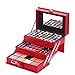 Maúve Professional Leather Train Case with Mirror makeup set for women (Eyeshadow, Blushes, Powder, Lipstick & More) makeup kits for women MU12