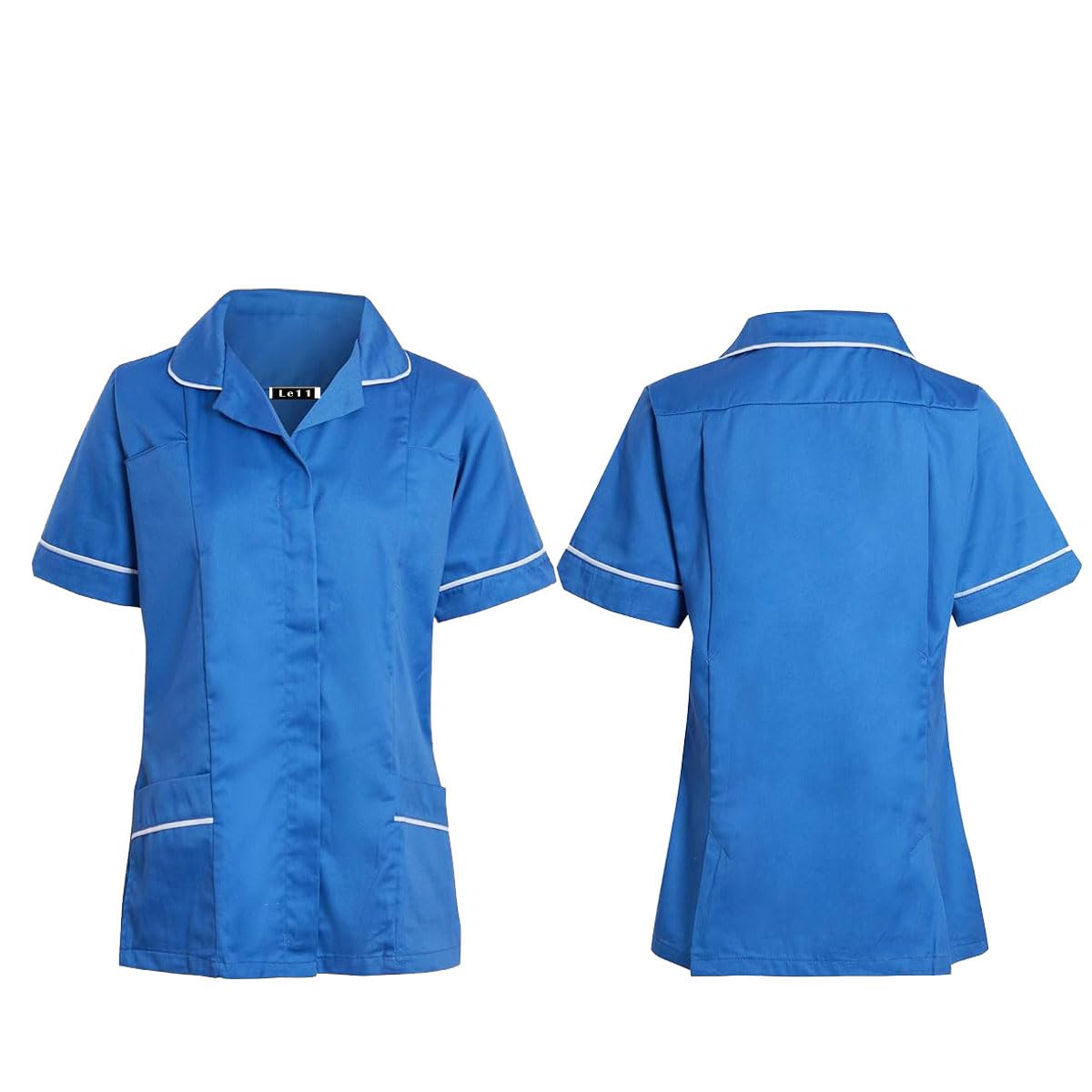 Le11 Women's Hospital Blue Healthcare Tunic (As8, Numeric, Numeric_22, Regular, Regular, 22)