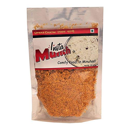 Instamunch Instant Upwas Chutney Mix (Fasting Vrat Condiment) | Ready to Mix Side Dish for Vrat Ka Khana | No Onion Garlic Premix | 1 Pack