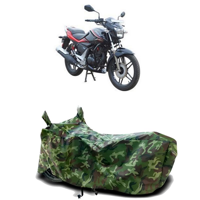 Image of DUFFEL-100% Heat Protection Two Wheeler Bike /Scooty Body Cover for Hero Xtreme Sports BS6 Water Resistance /UV-Rays /Birds Dropping /Scratchproof /Dust Proof /Waterproof[Green Jungle Print]